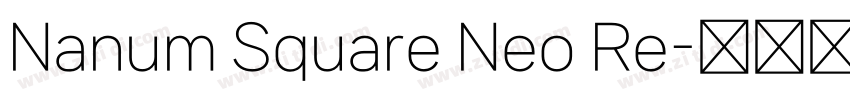 Nanum Square Neo Re字体转换